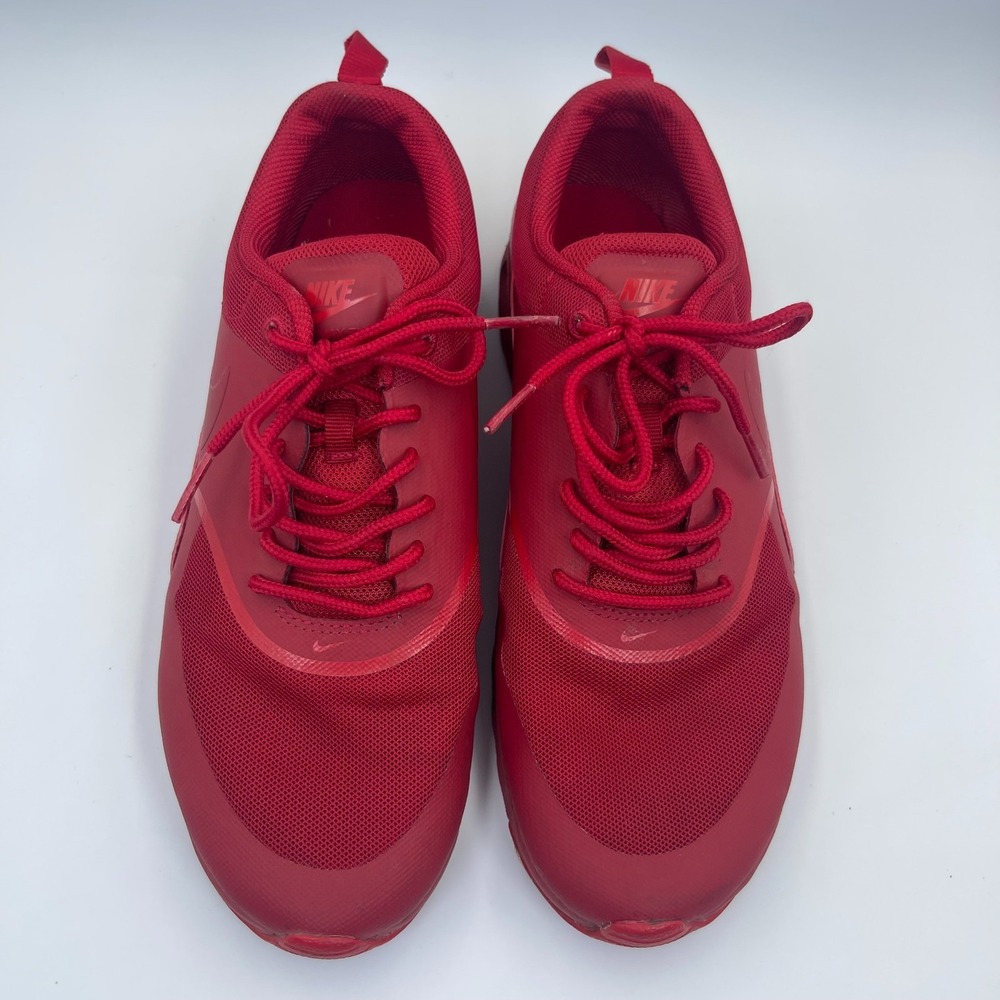 Nike Air Max Thea Athletic Sneakers Women's Size 9 Red Running Shoes 599409-606